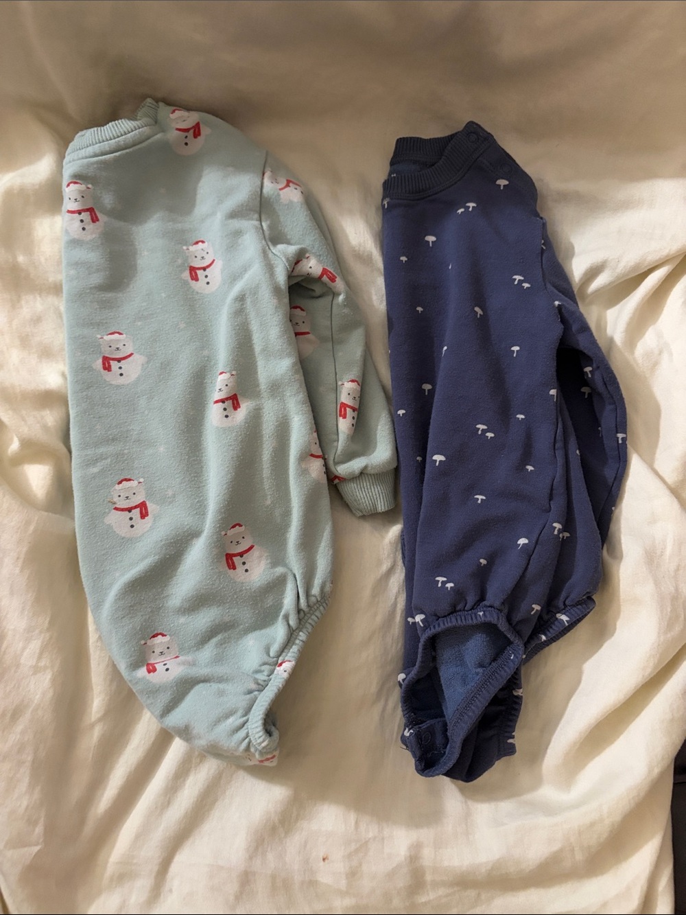 cloud island Snowman & Navy Printed One-Piece